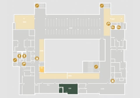 Graphical building map of the fifth floor
