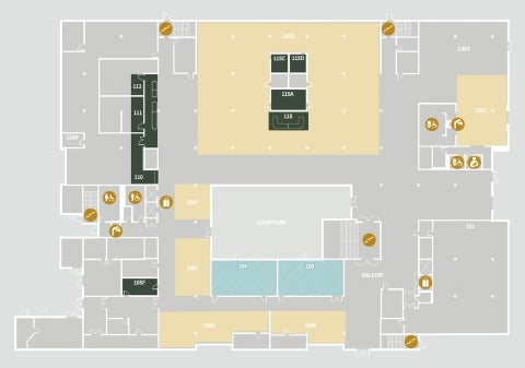 Graphical building map of the first floor