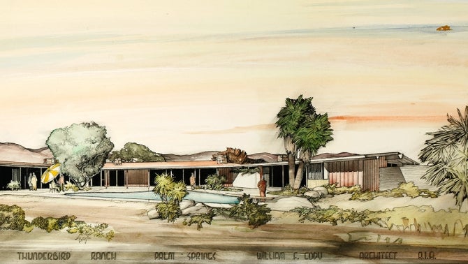 Painting of library building
