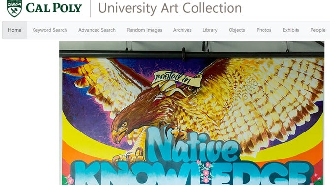 Screenshot of University Art Collection mural named Native Knowledge