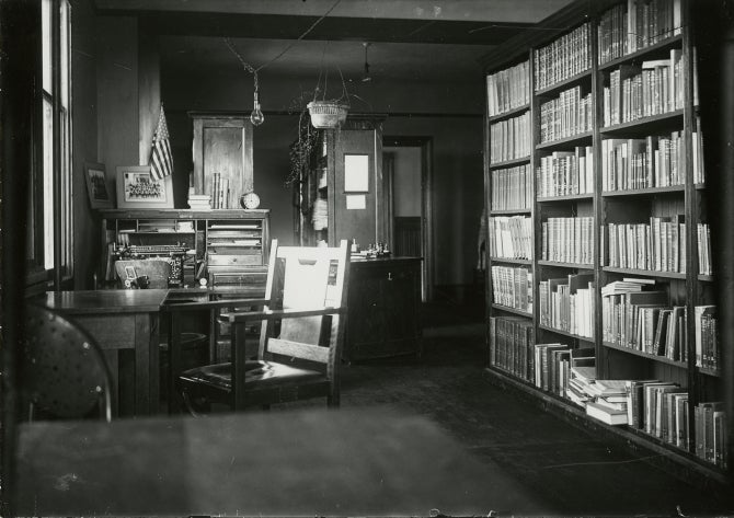 Interior photo of library