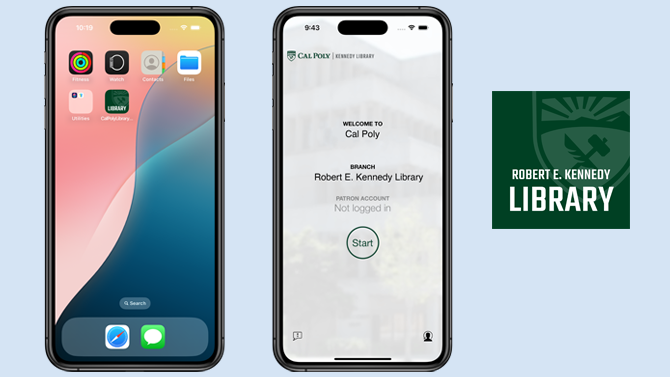 screen examples of self check out screens and app logo